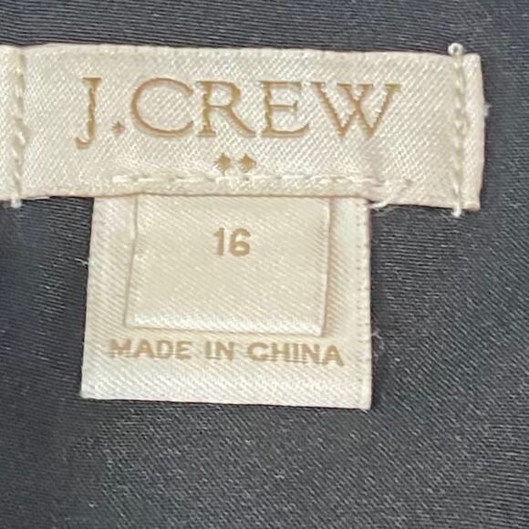 J CREW Black Velvet peplum Sleeveless Top Size 16 - Picture 6 of 11